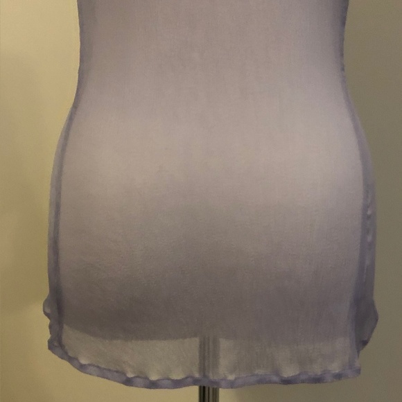 Lilac Silk Ruffled Prada Blouse/Button-Down - Picture 12 of 15